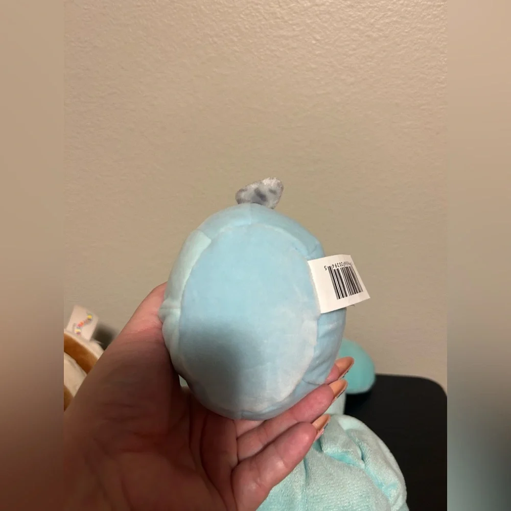 Cute Plush Toy Set - blue stuffy, Rayen & a bird/ chick Squishmallow